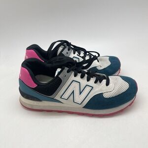 New Balance Men's Athletic Sneakers in Teal, White, Pink, Black